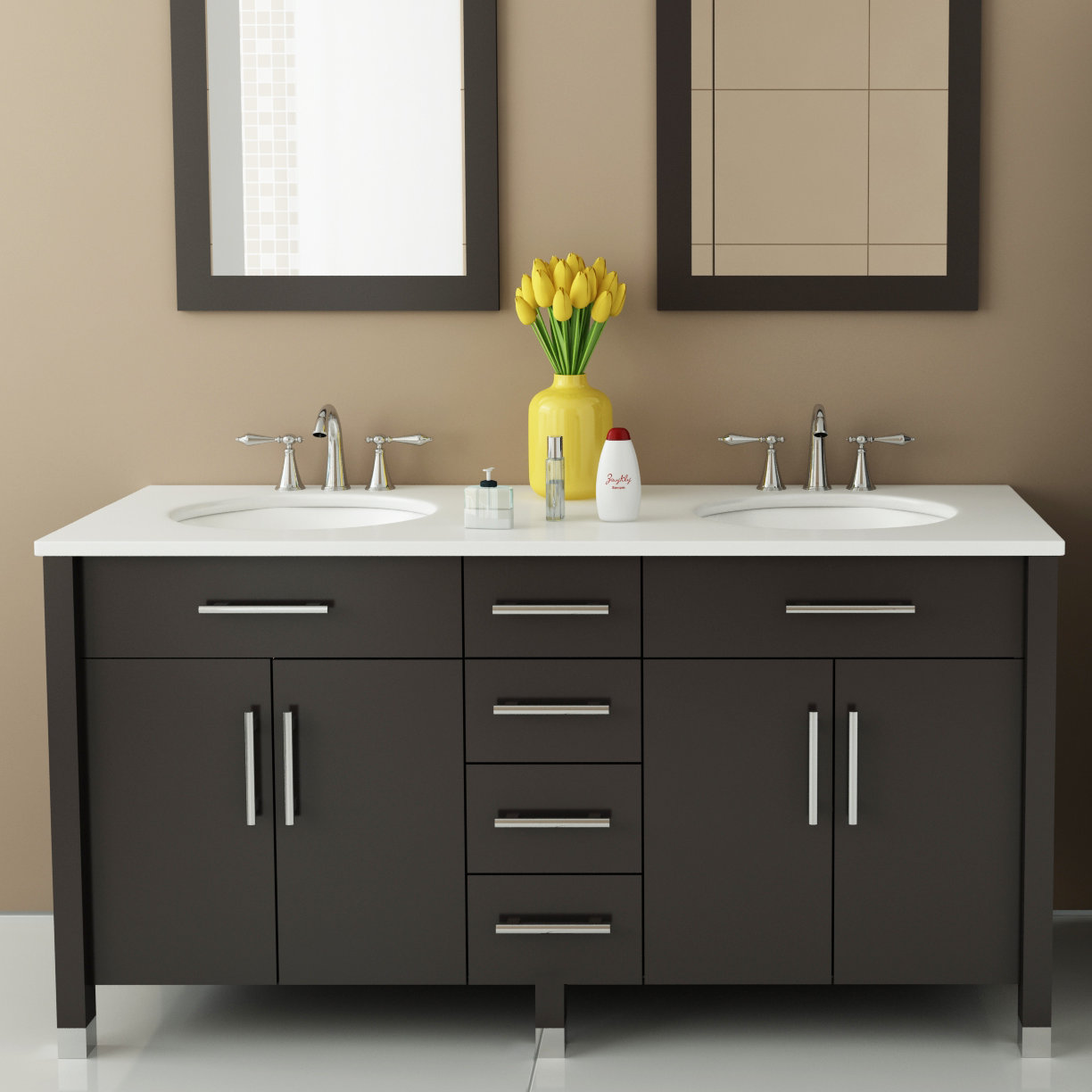 JWH Living Rana 59" Double Bathroom Vanity Set & Reviews Wayfair